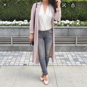 Maxi blazer with slits